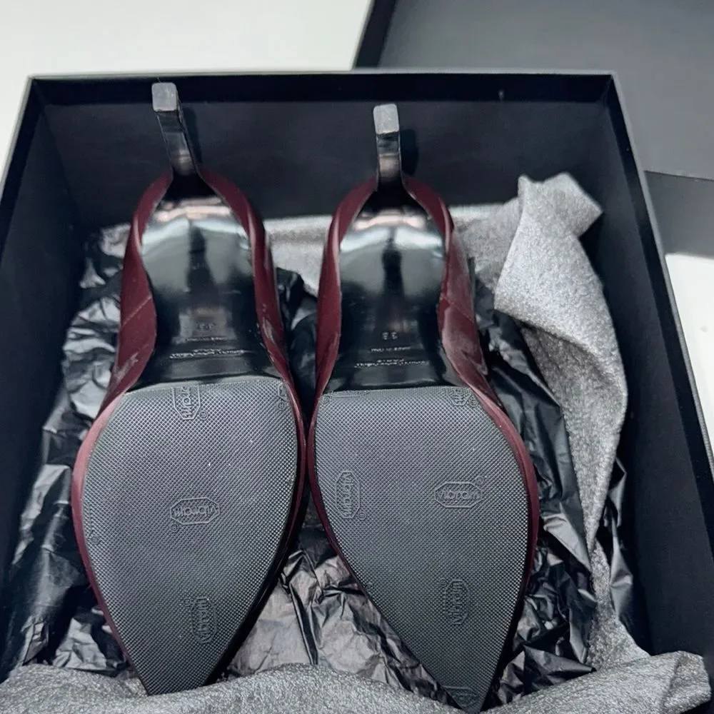 🔥Saint Laurent Paris  Blown Heels Elegant Design Sz 8 USA 38eu New in box - Picture 8 of 10